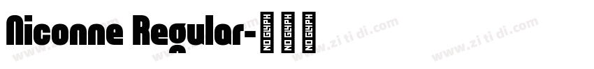 Niconne Regular字体转换